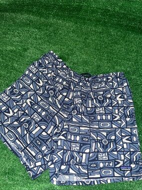 Patagonia Baggies 7” lined navy blue visions